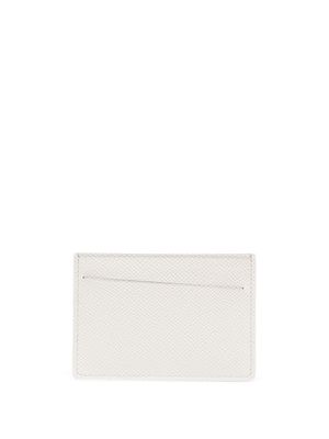 Maison Margiela porte-carte en cuir à détails de coutures - Blanc