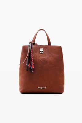 Kleine leatherlook rugzak - BROWN - U