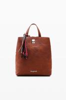 Kleine leatherlook rugzak - BROWN - U