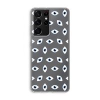 Eyes pattern: Samsung Galaxy S21 Ultra Transparant Hoesje