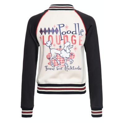 Queen Kerosin Poodle Lounge College Jacket Black-M