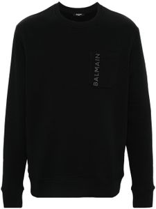 Balmain sweat en coton à logo - Noir