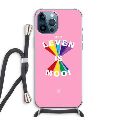 Het Leven Is Mooi: iPhone 12 Pro Max Transparant Hoesje met koord