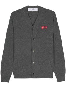 Comme Des Garçons Play cardigan en laine à patch cœur - Gris