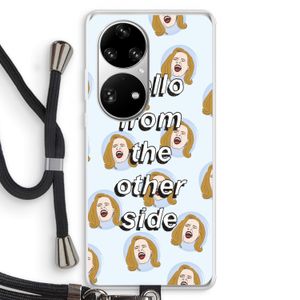 Hello: Huawei P50 Pro Transparant Hoesje met koord