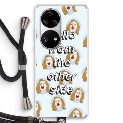 Hello: Huawei P50 Pro Transparant Hoesje met koord