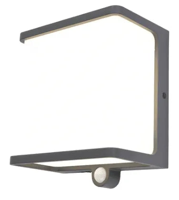 Buitenlamp solar vierkant &apos;Doblo&apos; zwart vierkant led lamp 17 cm