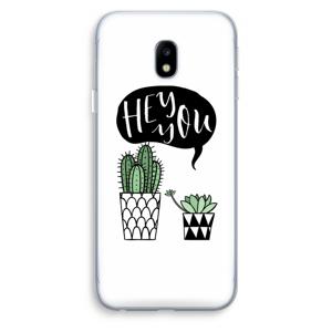 Hey you cactus: Samsung Galaxy J3 (2017) Transparant Hoesje