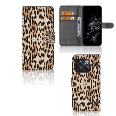 OnePlus 10T | Telefoonhoesje | Met pasjeshouder | Leopard
