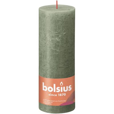 Bolsius kaars rustiek 19x7 cm fresh olijf