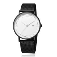 LGT JWLS Herenhorloge met Zwarte Mesh Band - Zilveren Uuraanduiding