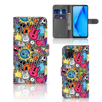 Huawei P40 Lite | Wallet Case | met Pasjes | Punk Rock
