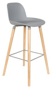Zuiver Barkruk 'Albert Kuip' PP, kleur Lichtgrijs (zithoogte 75cm)