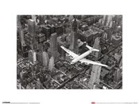 Kunstdruk Time Life - Dc-4 Over Manhattan 30x40cm