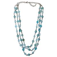 Korte Ketting Turquoise Meadow en Pearl