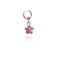 Jeweled Ball Closure Ring met bedel Chirurgisch staal 316L / Belegde messing Piercingringen