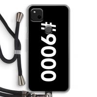 #9000: Pixel 4a Transparant Hoesje met koord