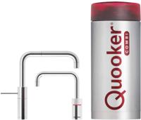 Quooker Nordic square twintap met COMBI+ boiler 3-in-1 kraan Chroom