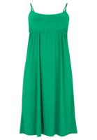 Yoek Dress spaghetti elastic waist | Groen | Maat 58/60