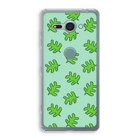 Groene blaadjes: Sony Xperia XZ2 Compact Transparant Hoesje