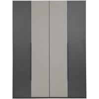 Kledingkast Milaan 4-deurs - grafiet/kiezel -236x180x58 cm - Leen Bakker Kledingkast Milaan 4-deurs - grafiet/kiezel -236x180x58 cm - Leen Bakker