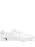 Tommy Jeans baskets en cuir à détail de logo - Blanc