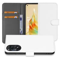 Book Case Telefoonhoesje voor de OPPO Reno8 T 4G Wit met Pasjeshouder