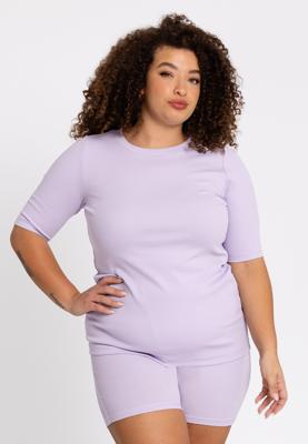 Yoek T-shirt LOUNGE | Licht Paars | Maat 42/44