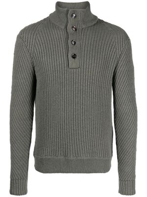 Brioni pull en maille nervurée - Vert