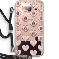 Chicks before dicks: Samsung Galaxy J3 (2016) Transparant Hoesje met koord