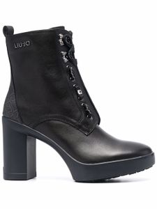 LIU JO bottines en cuir à fermeture zippée - Noir