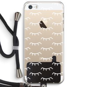 Wimpers: iPhone 5 / 5S / SE Transparant Hoesje met koord