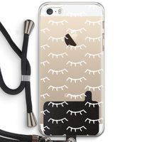 Wimpers: iPhone 5 / 5S / SE Transparant Hoesje met koord