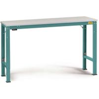 Manuflex LU7056.5021 ESD ESD-werktafel universele speciale reden tafel met kunststof plaat, bxdxh = 1500 x 800 x 728-1028 mm Waterblauw