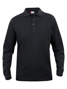 Clique 028233 Basic Polo L/S Junior - Zwart - 150/160