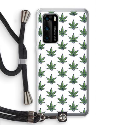 Weed: Huawei P40 Transparant Hoesje met koord