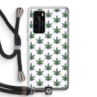 Weed: Huawei P40 Transparant Hoesje met koord