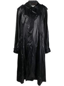 Saint Laurent trench oversize à épaules structurées - Noir