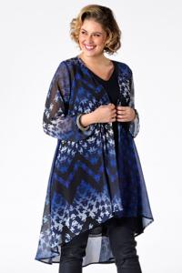 Yoek Blouse-jacket HAILEY | Blauw | Maat M