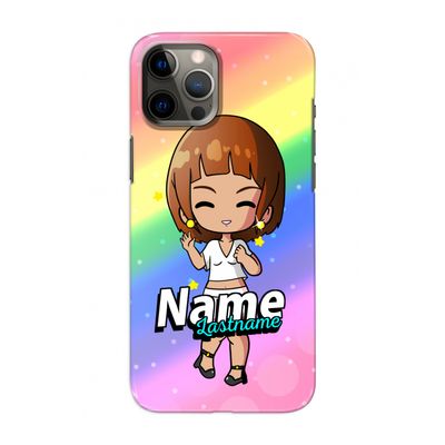 Chibi Maker vrouw: Volledig geprint iPhone 12 Pro Hoesje