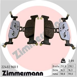 Remblokkenset, schijfrem ZIMMERMANN, u.a. für Audi