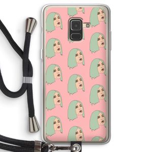 King Kylie: Samsung Galaxy A8 (2018) Transparant Hoesje met koord