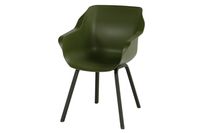 Hartman Sophie Element dining armstoel - Moss Green - Carbon Black poot - thumbnail