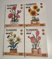 PlayfulMario Bloemenset 4 delig Houten Modelbouwset Creatief & Educatief
