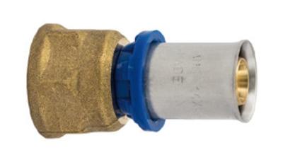Kirchhoff Messing overgangsstuk, blank, 26 mm x 3/4"IT, persfitting voor meerlagenbuis - 988713455