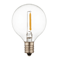 G40 LED Filamentlamp E12 - 3 Volt 0,6 Watt 30 lumen - 2700K warm wit - 15.000 branduren