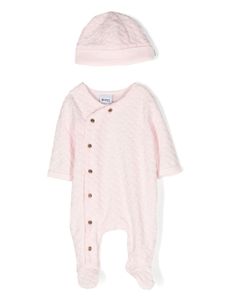 BOSS Kidswear pyjama à motif monogrammé en jacquard - Rose