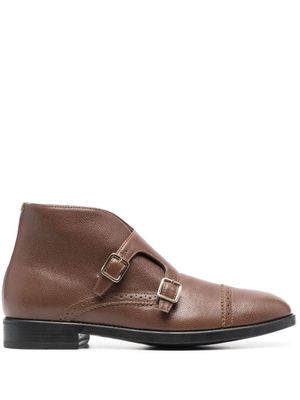 TOM FORD chaussures à double boucle - Marron