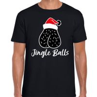 Foute humor Kerst t-shirt jingle balls zwart voor heren