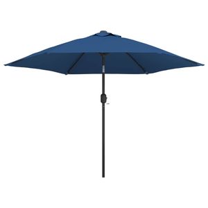 The Living Store Parasol Blauw 300 x 248 cm - LED-verlichting en UV-bescherming